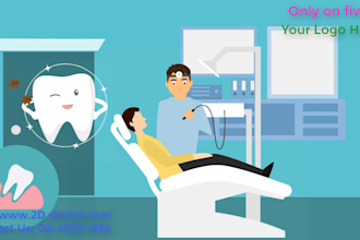 create 2d dentist animated or dental promo video