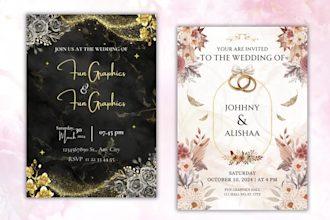 design the perfect invitation and save the date card