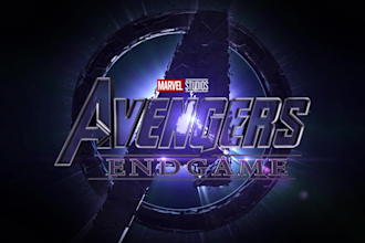 create avengers end game opening with your text