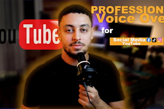 record arabic male voice over for social media and youtube
