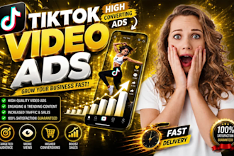 create viral tik tok video ads, facebook ads, dropshipping tiktok ads