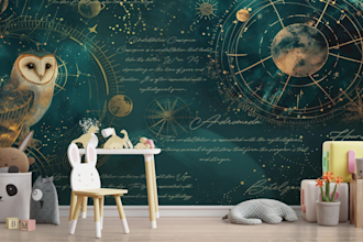 create exclusive watercolor wallpaper for childrens room