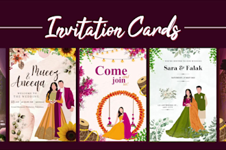 design animated invitation, wedding, birthday, and greeting card