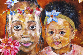 paint custom couple or family portrait painting from photo