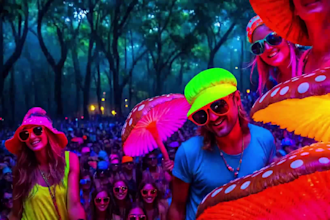 create psychedelic music visualizer or trippy animated music video
