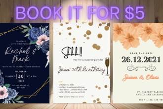 do digital invitation wedding, birthday card or party