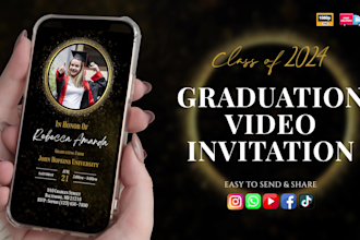 create graduation announcement invitation video