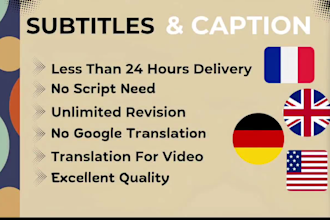 add english or spanish subtitles and captions in video