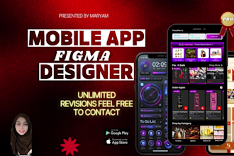 do mobile app design and website figma ui ux design and development