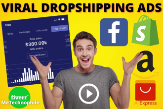 create facebook, shopify dropshipping video ad that converts