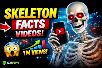 create viral ai skeleton facts, storytelling for youtube automation like dr data