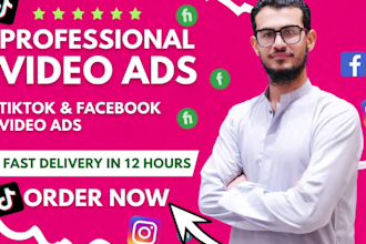 create viral tik tok video ads, facebook ads, dropshipping tiktok ads