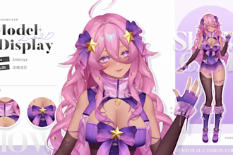 draw and rig 2d vtuber, live2d character, vtuber rigging, live2d model, anime