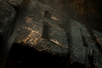 create powerful stone epic logo intro