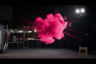 do fire smoke dust, flames fx, fire explosion, destruction particles vfx houdini