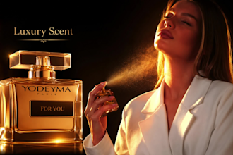 create a unique luxury ai perfume video ads and fragrance commercials