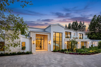 edit real estate photo day to dusk, daytime to twilight