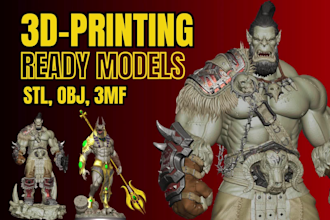 sculpt 3d model or character stl file for 3d printing