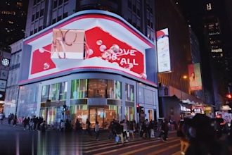 3d anamorphic animation billboard animation led screen fooh display 3d cgi ads