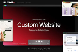 design and build a custom website with framer, webflow or fullstack dev