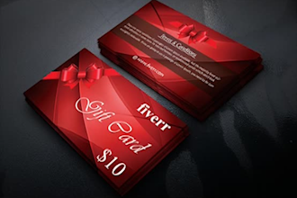 design gift card, voucher and flyer within 24 hrs