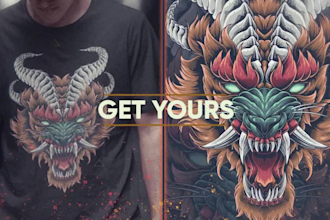 create illustration for t shirt design, sticker, etc