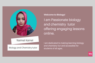 teach you biology, general science and chemistry