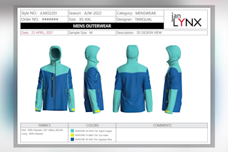 create apparel tech pack