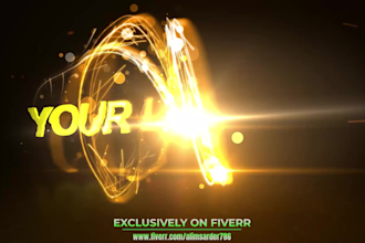 create 3d animated logo intro video