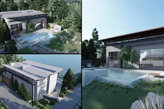 create detailed and realistic 3d animation for your building