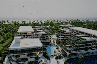 create 3d master plan rendering,aerial architecture views for resort,real estate