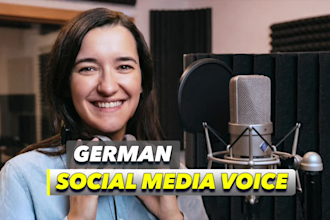 record an engaging german female voice over for tiktok, reels and shorts