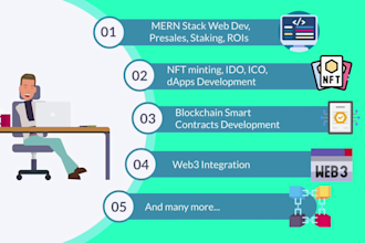 create presale, staking and ico dapps on evm and solana