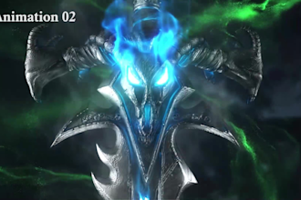 create 5 4k 3d fantasy and game logo animation intros