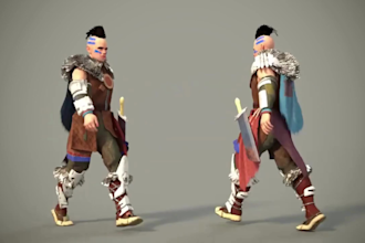 create stunning 3d game character models and animations for unity or unreal