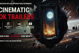 create cinematic book trailers, ai book trailers and ai movie trailers
