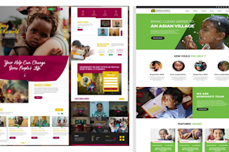 build non profit wordpress website design, charity website, donation website