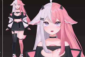 design and rig live2d model, vtuber model, rigging in live2d