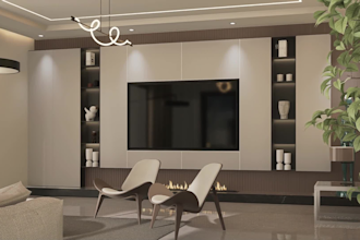 design and render interior, exterior by sketchup and d5