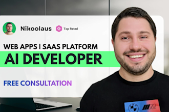make custom ai web app, ai software developer, ai saas, aichatbot, ai programmer