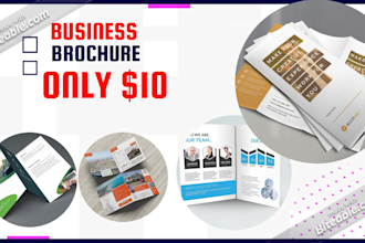 design promotional brochure for business, real estate, event