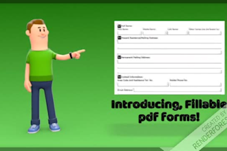 create a professional fillable pdf form for you