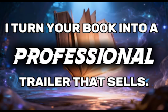 create a cinematic book trailer video to promote your novel