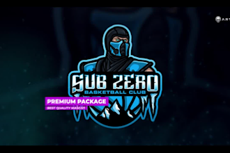 design gaming mascot logo for twitch, youtube, esport, sport