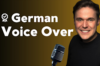 produce a male german voice over in a deep voice