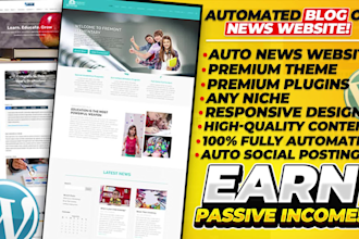 creat automated blog or news website, auto news website and wordpress autoblog
