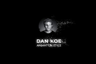 create dan koe style animation and promos motion graphics