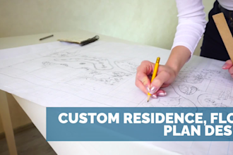 provide full custom architectural blueprint house plans
