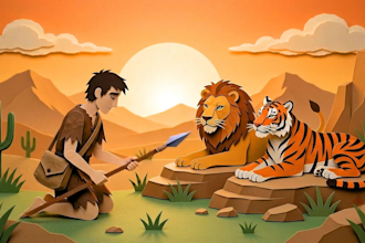 create a digital style ai paper stop motion animation