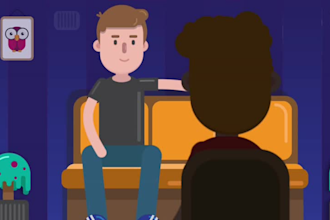 make a custom 2d cartoon animation explainer